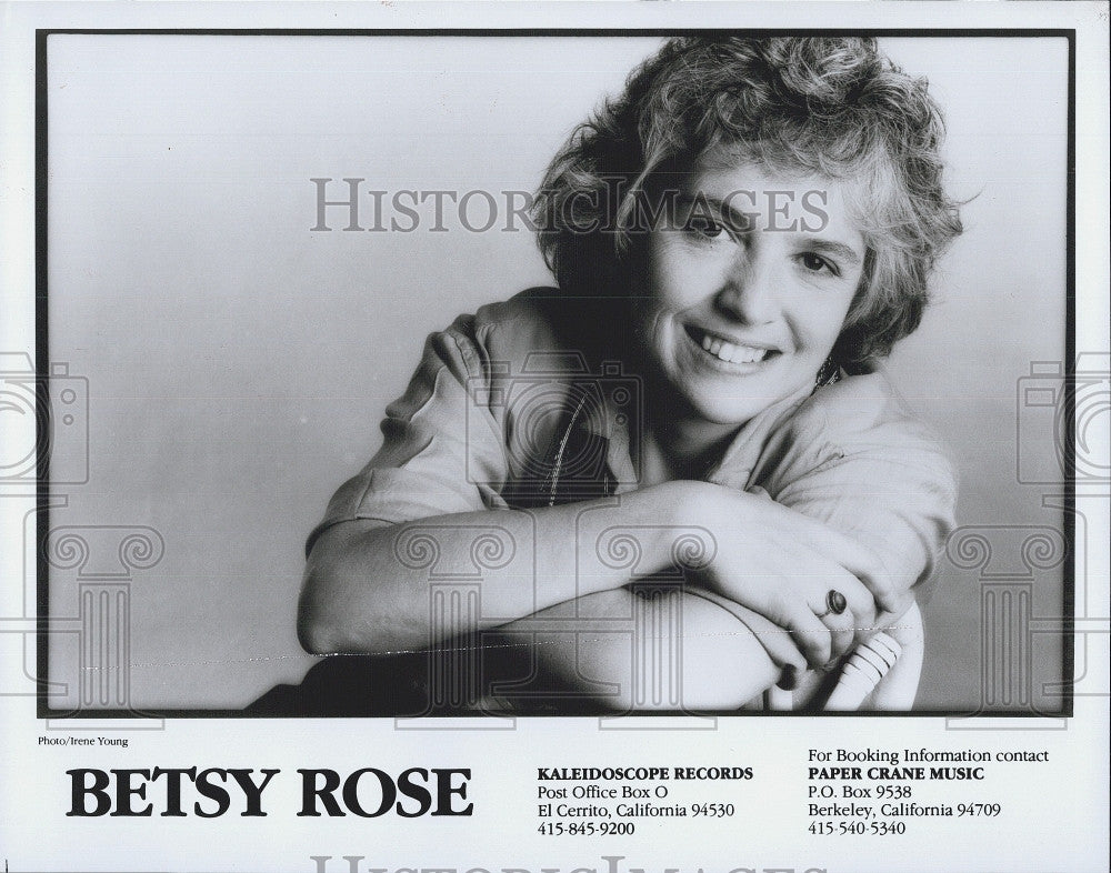 Press Photo Folk Singer-Songwriter Betsy Rose - Historic Images