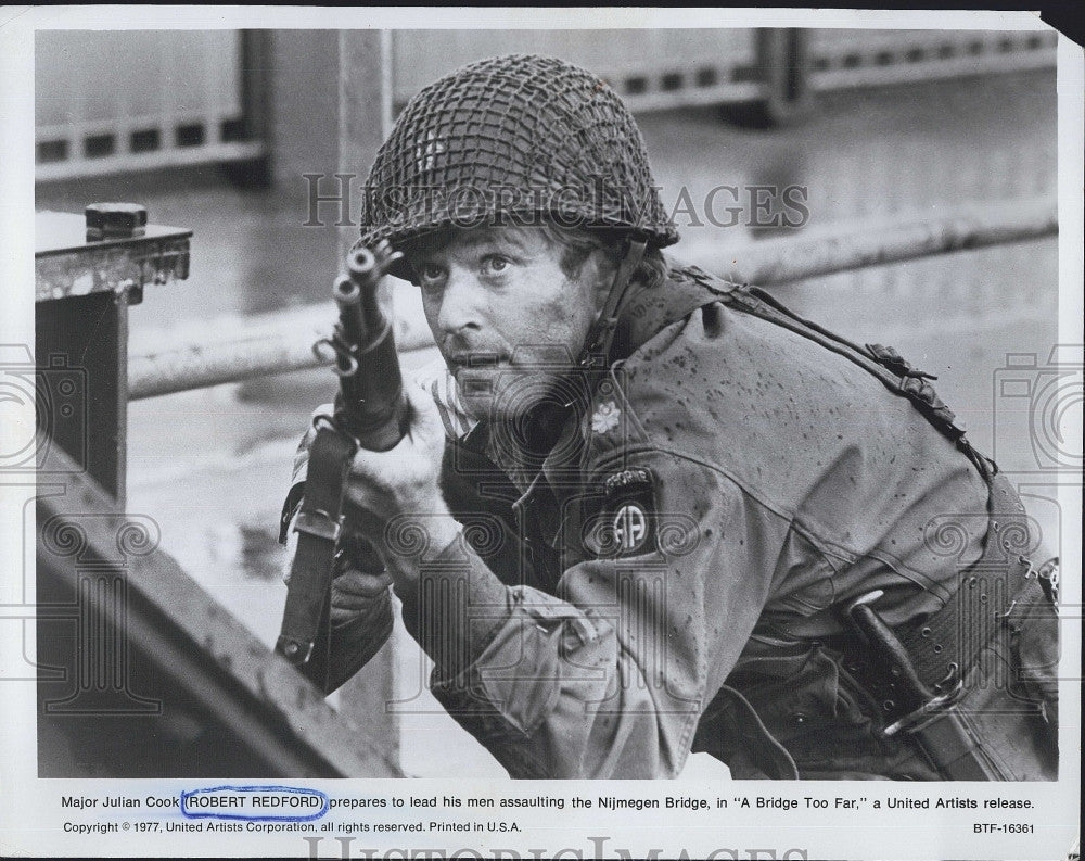 1977 Press Photo Robert Redford in &quot;A Bridge Too Far&quot; - Historic Images