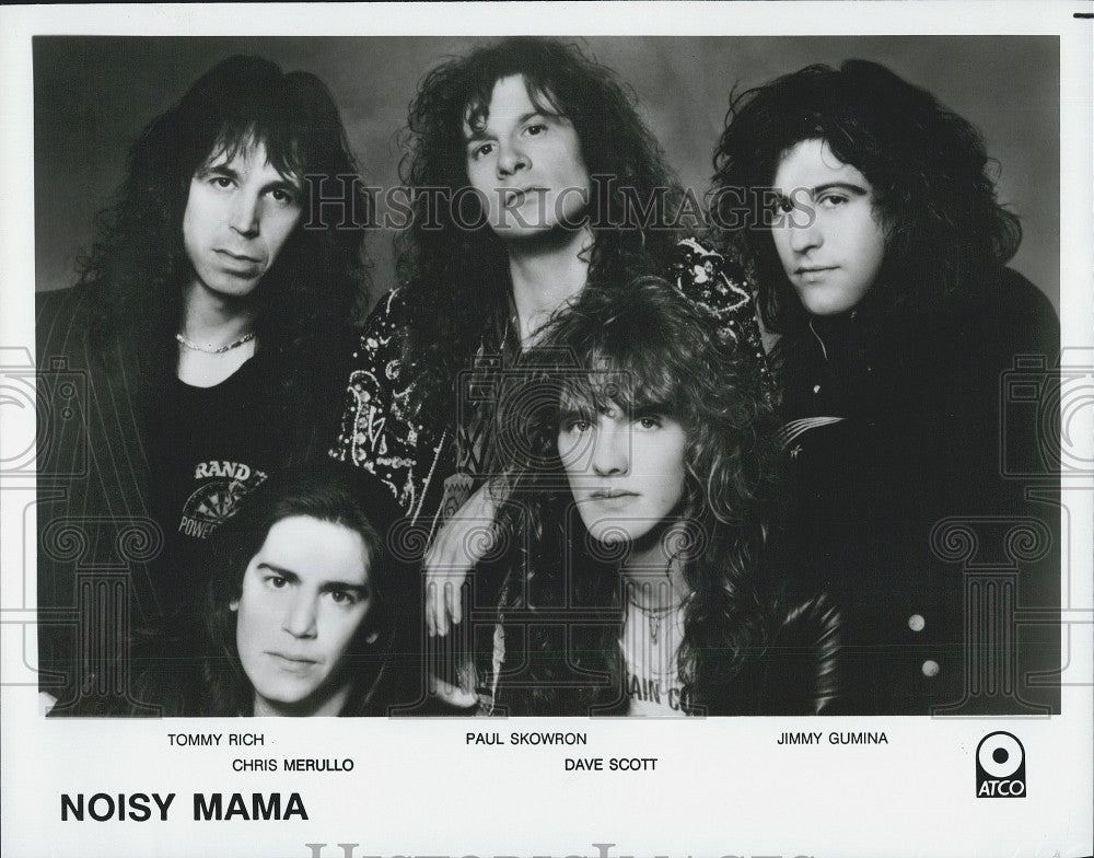 Press Photo 80s Rock Band &quot;Noisy Mama&quot; - Historic Images