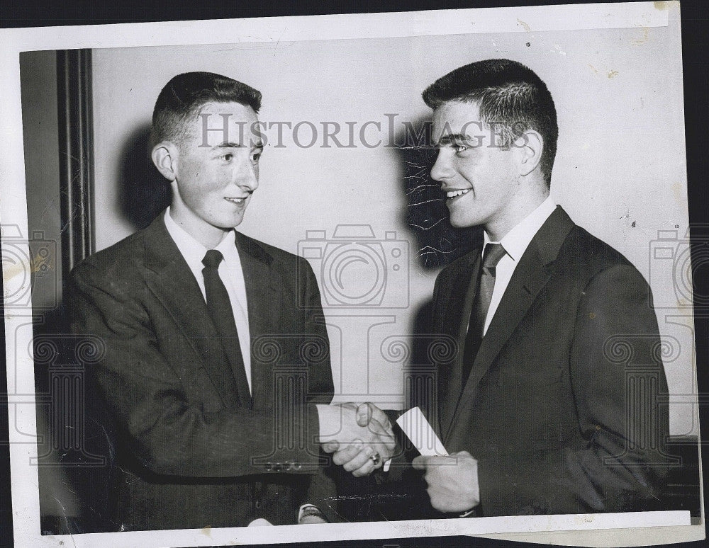 1956 Press Photo Hearst Tournament of Orators Joseph Mullin and Michael Hurley - Historic Images