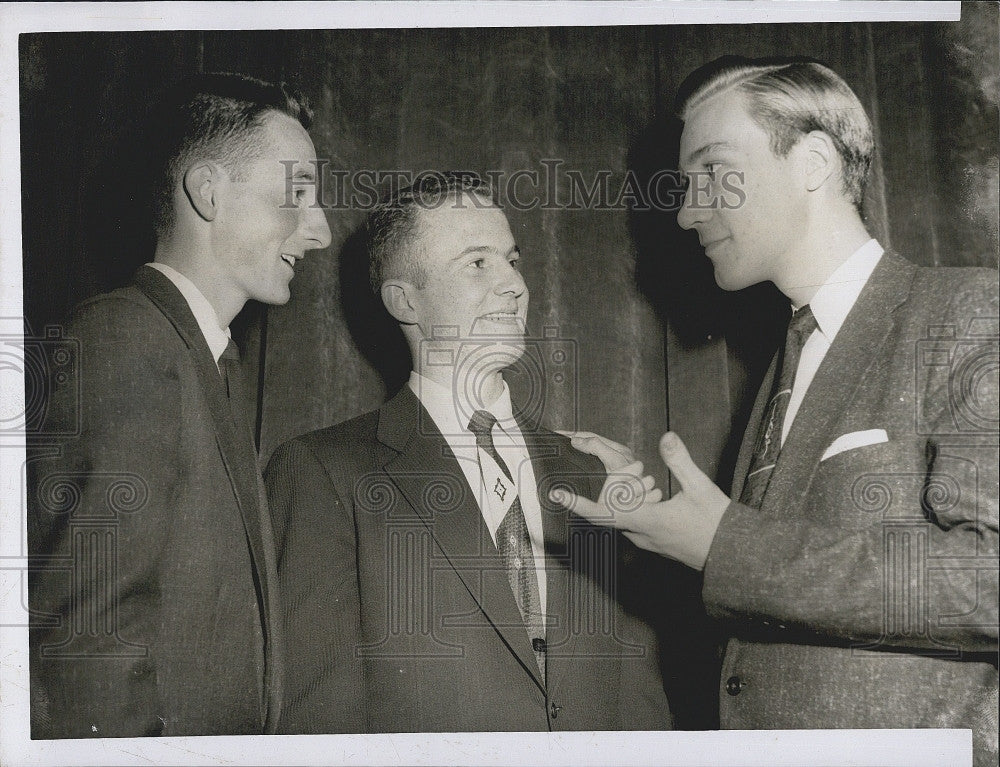 1956 Press Photo Hearst Oratory Joseph Mullin, John Sheehy, Frederick Marker - Historic Images