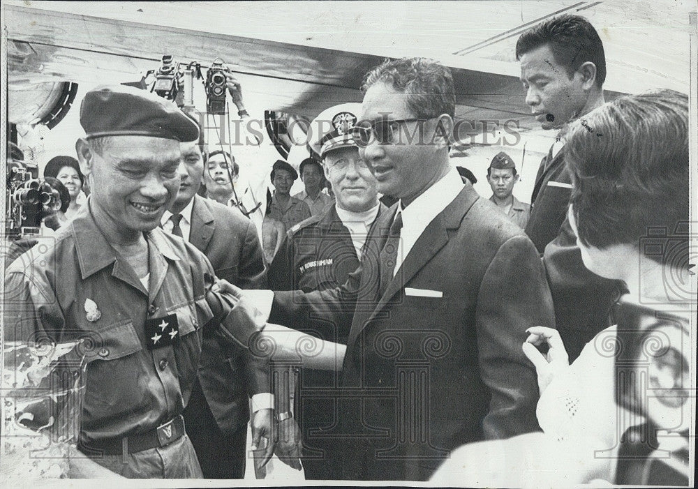 1971 Press Photo Cambodian President Lon Nol Successor Sirik Matak - Historic Images