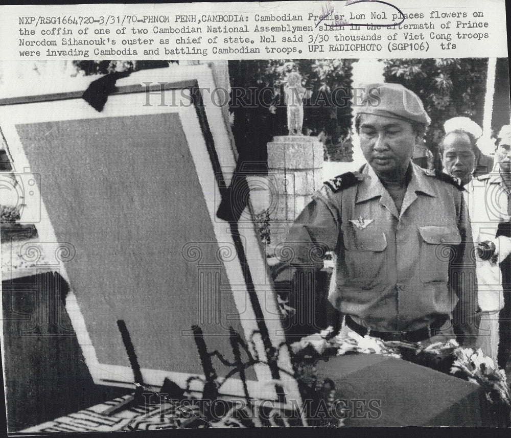 1970 Press Photo Cambodian Premier Lon Nol National Assemblyman - Historic Images