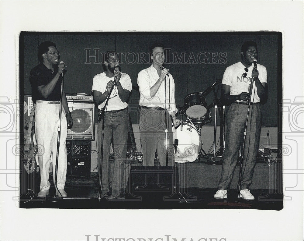 Press Photo No Visible Means Charles Austin Fred Giffeth  Michael Chvany Rodney - Historic Images