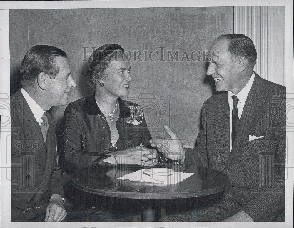 1953 Press Photo Harvey Firestone, Assistant Secretary of State Robert Murphey - Historic Images