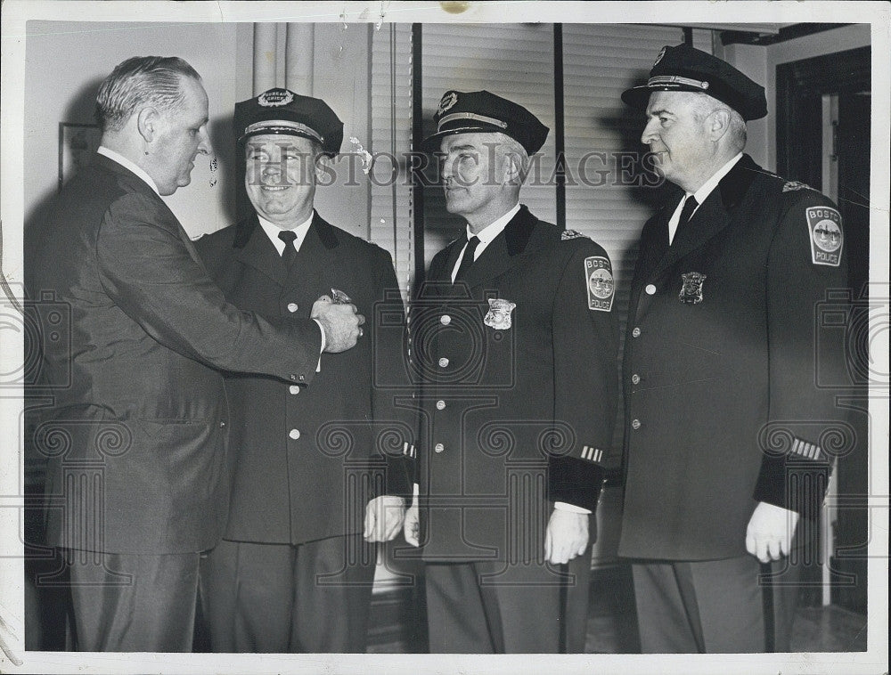 1965 Press Photo Police Commissioner Edmund McNarara, Herbert Mulloney, William - Historic Images