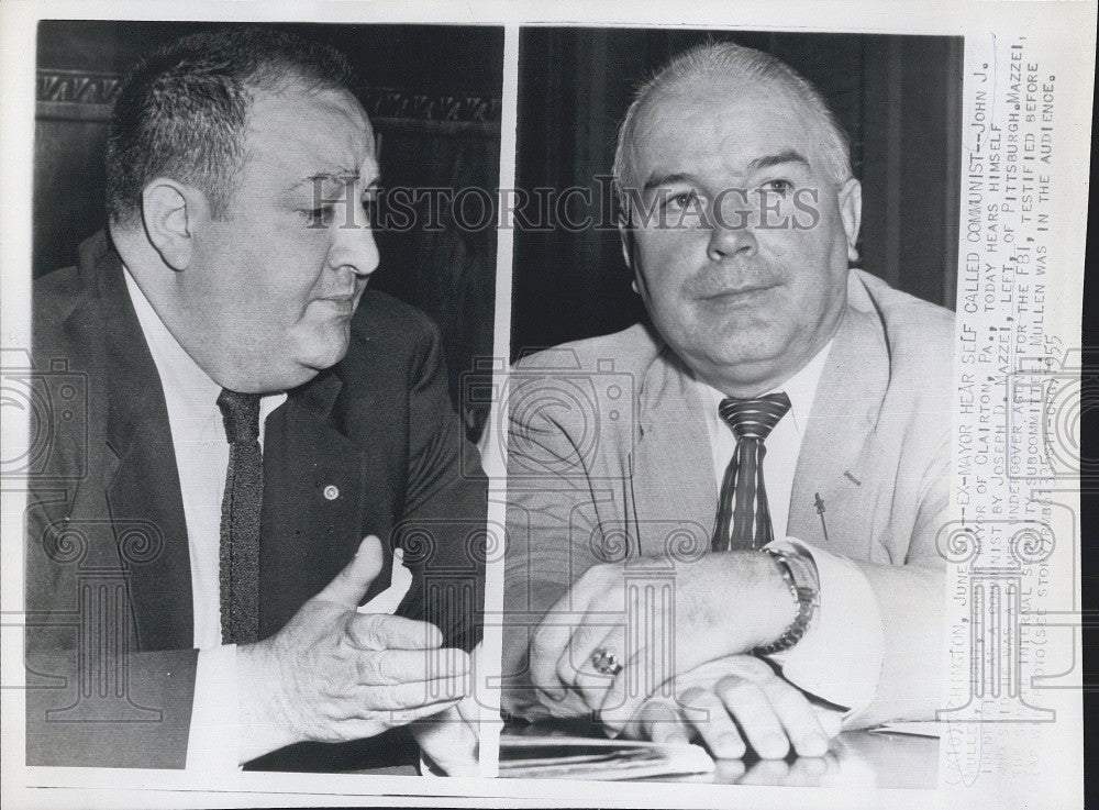 1955 Press Photo John J. Muller, Former Mayor of Clairton, PA - Historic Images