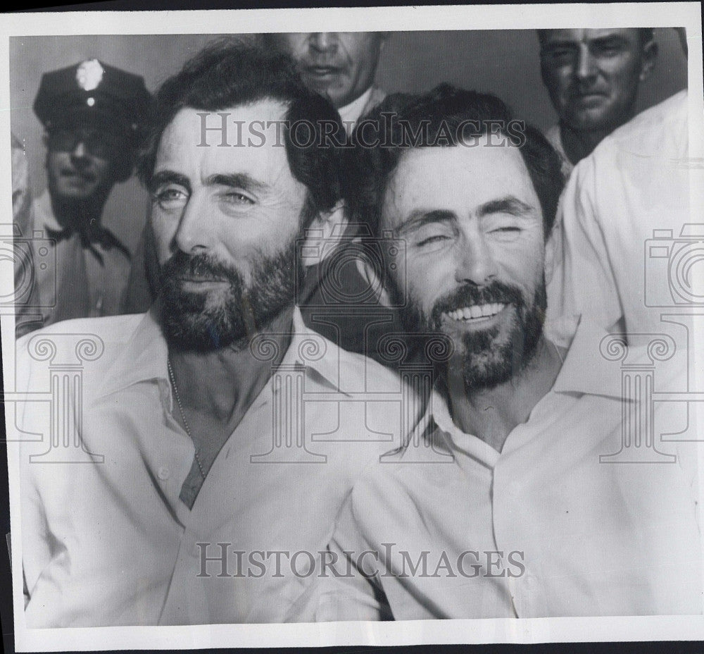 1954 Press Photo George Haddard Charles Gaunt Twins Hunger Strike - Historic Images