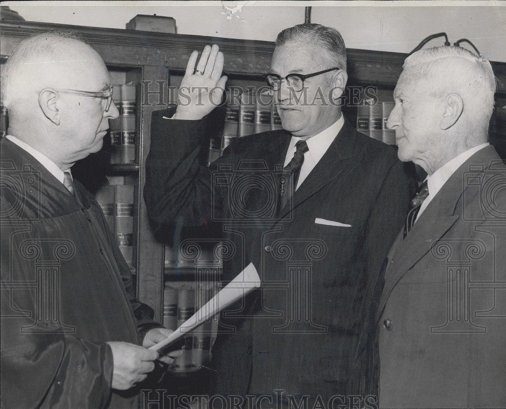 1959 Press Photo D Finnegan, Judge HT Cahill 7 Judge V Brogna - Historic Images