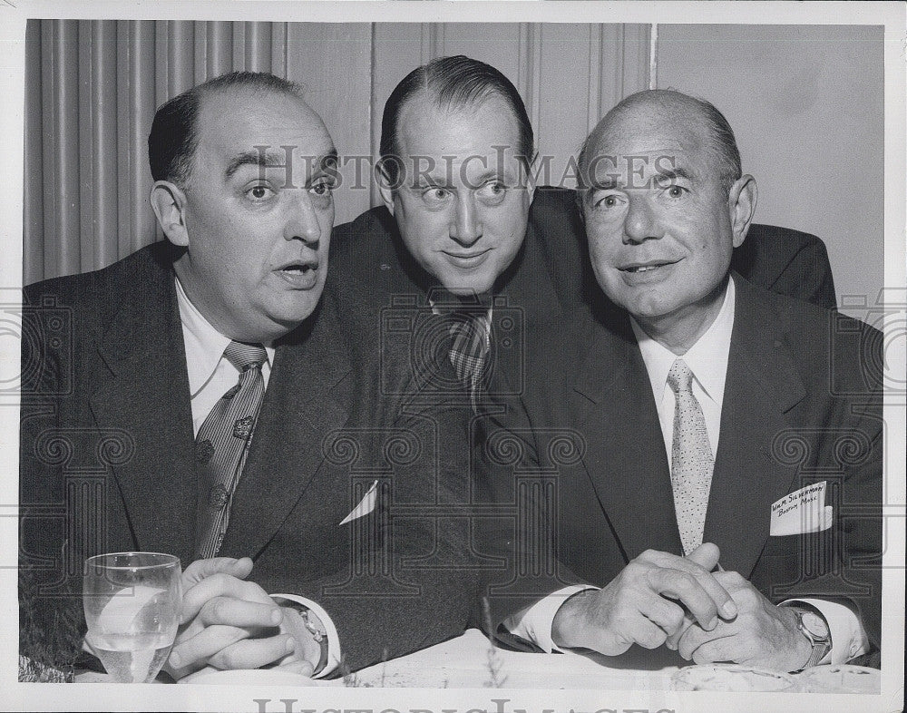 1953 Press Photo Atty Gen G Fingold,AT Wasserman,WM Silverman - Historic Images