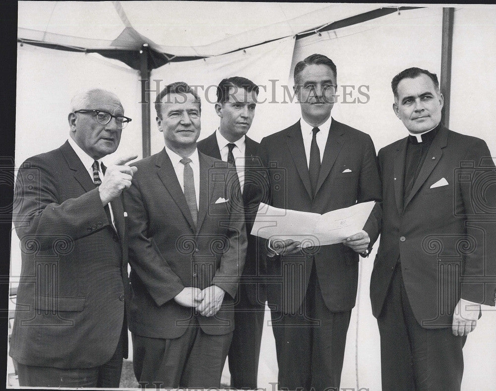 1962 Press Photo Brandeis Univ.AL Sachar,PH Coombs,M Laserna,Rs Shriver,TKaplan - Historic Images