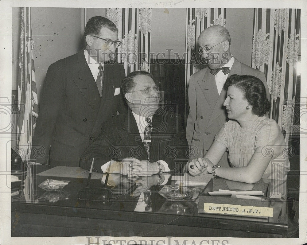 1954 Press Photo D Lasker,R Pliegelman,H Seidenberg &amp; E Lepie - Historic Images