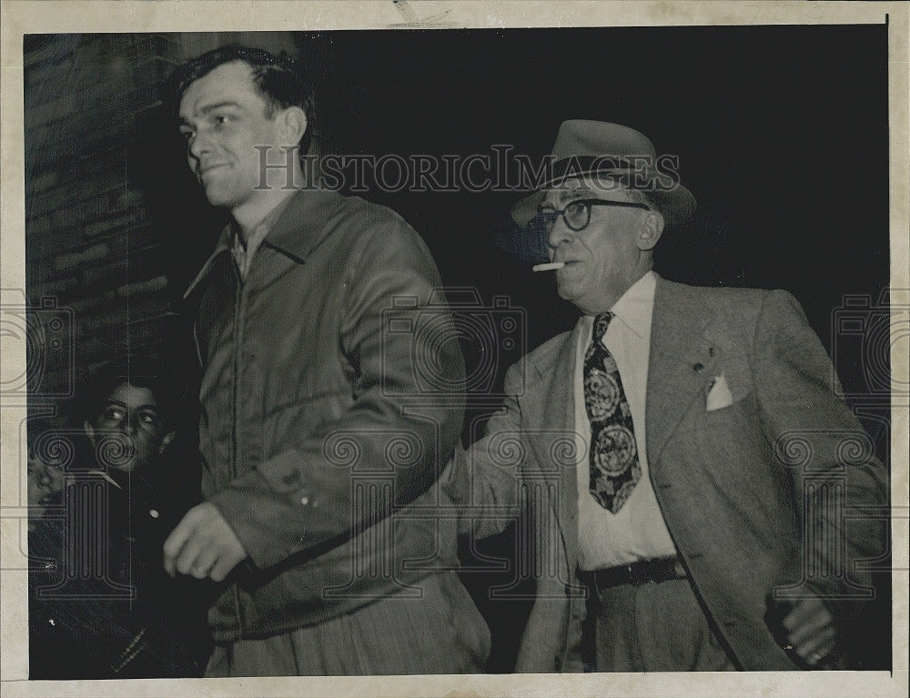 1951 Press Photo Richard Lanzillo arrested on gaming charge - Historic Images