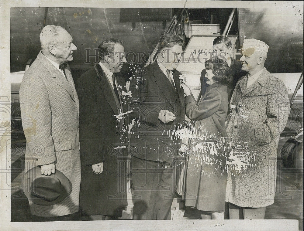 1956 Press Photo R Furbush,J Brown,D Larkin of Dublin, D Arnold,J Shields,T Murphy of VFW - Historic Images