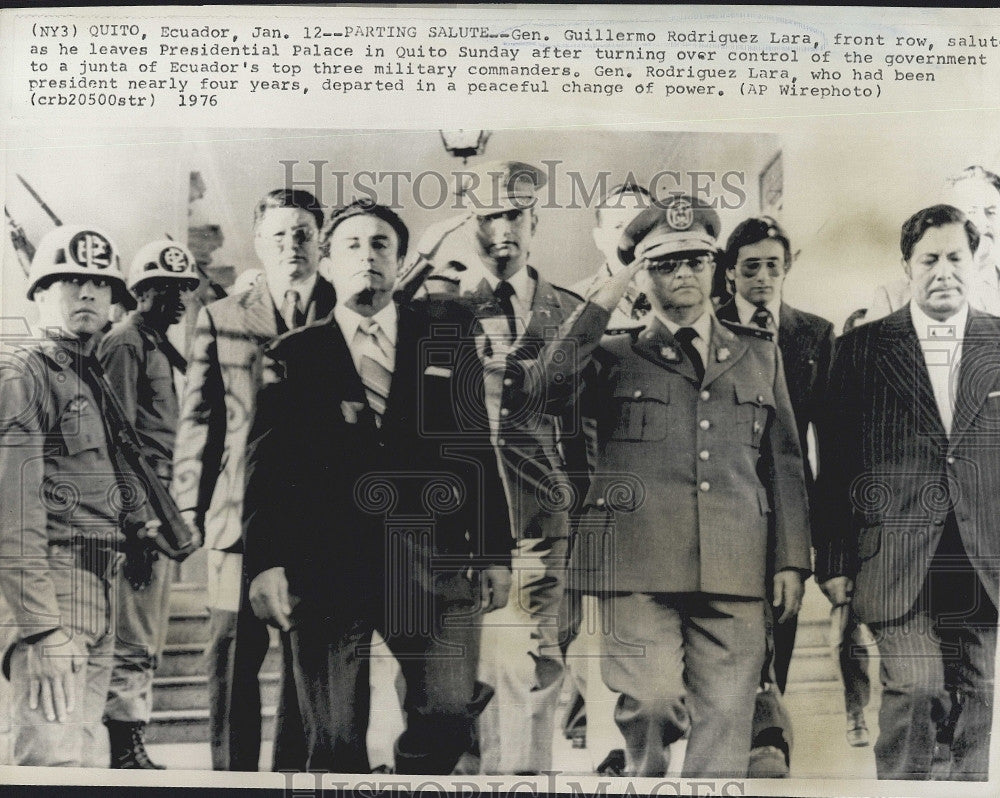 1970 Press Photo General Guillermo Rodriguez Lara Ecuador Military - Historic Images