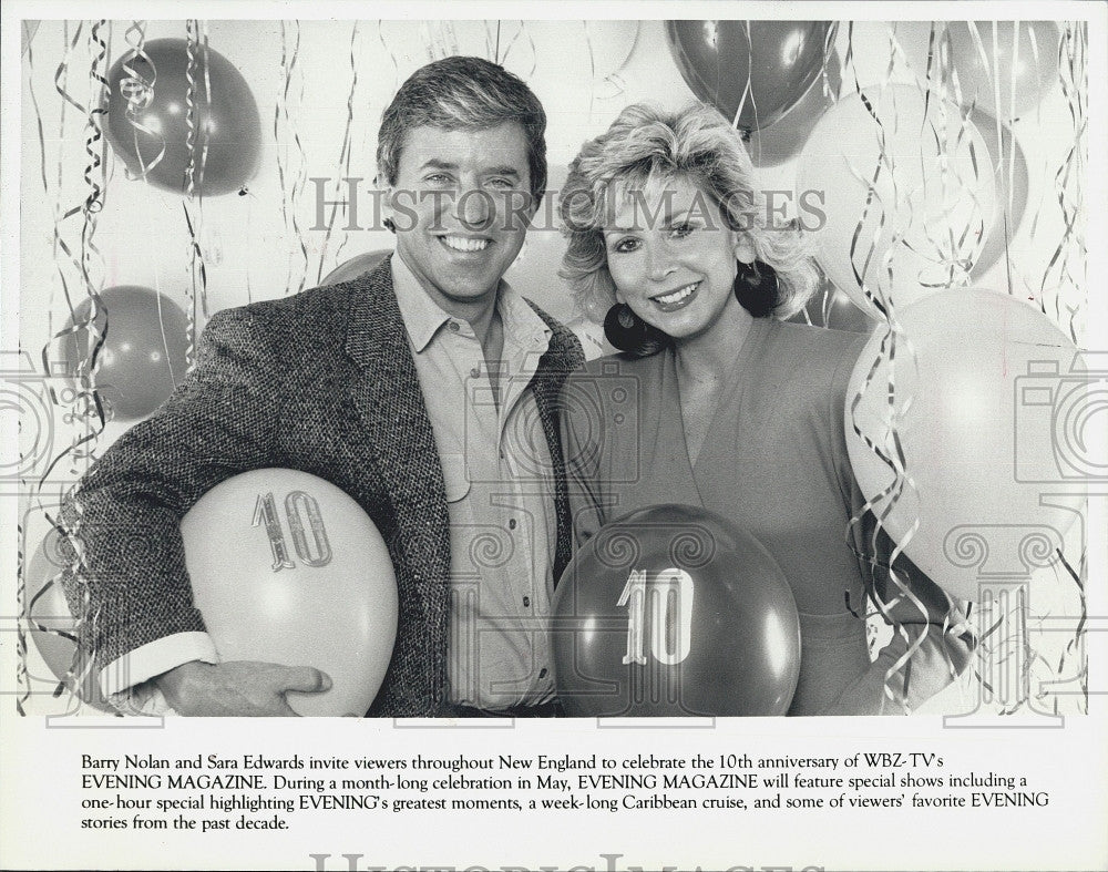 Press Photo Barry Nolan &amp; Sara Edwards host &quot;Evening Magazine&quot; - Historic Images