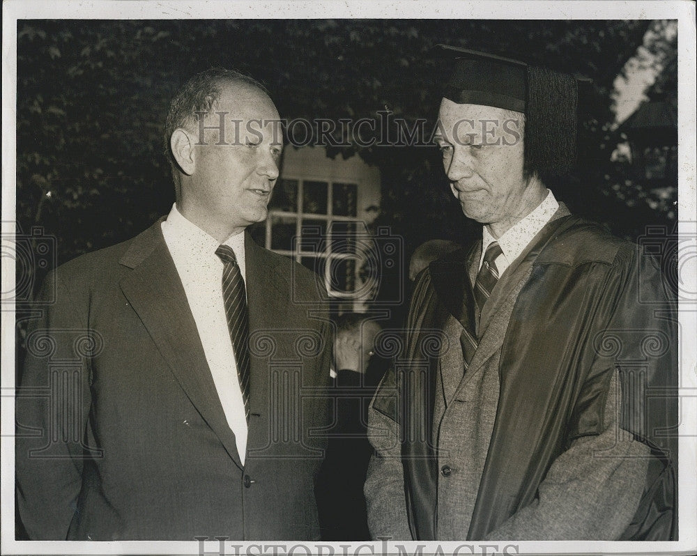 1959 Press Photo C Douglas Dillon &amp; DK Prive At Harvard Commencement - Historic Images