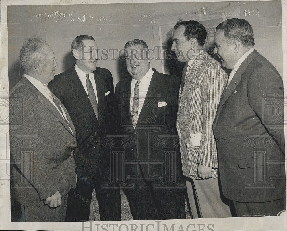 1957 Press Photo Mass Gov F Furcolo,DF Murray,J O&#39;Brien,V Maioraui,JP Laughlin - Historic Images
