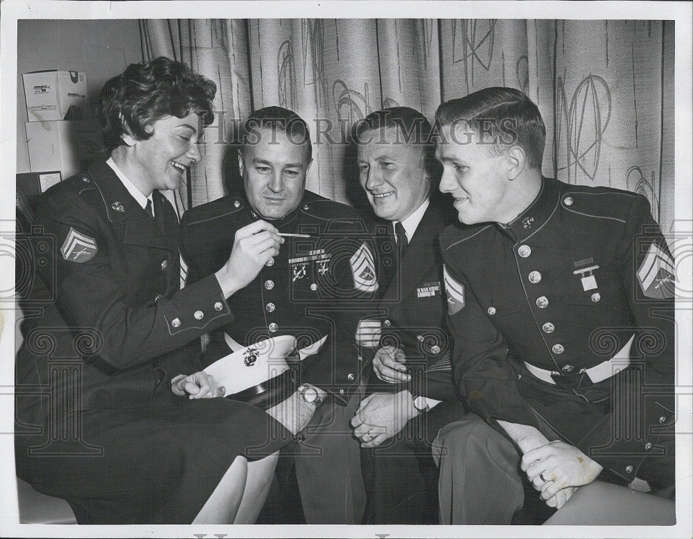 1965 Press Photo Cpl M Schnapf,Sgt J McHugh,Nayy Ch G Wtason &amp; Mar. Cpl G Kelly - Historic Images