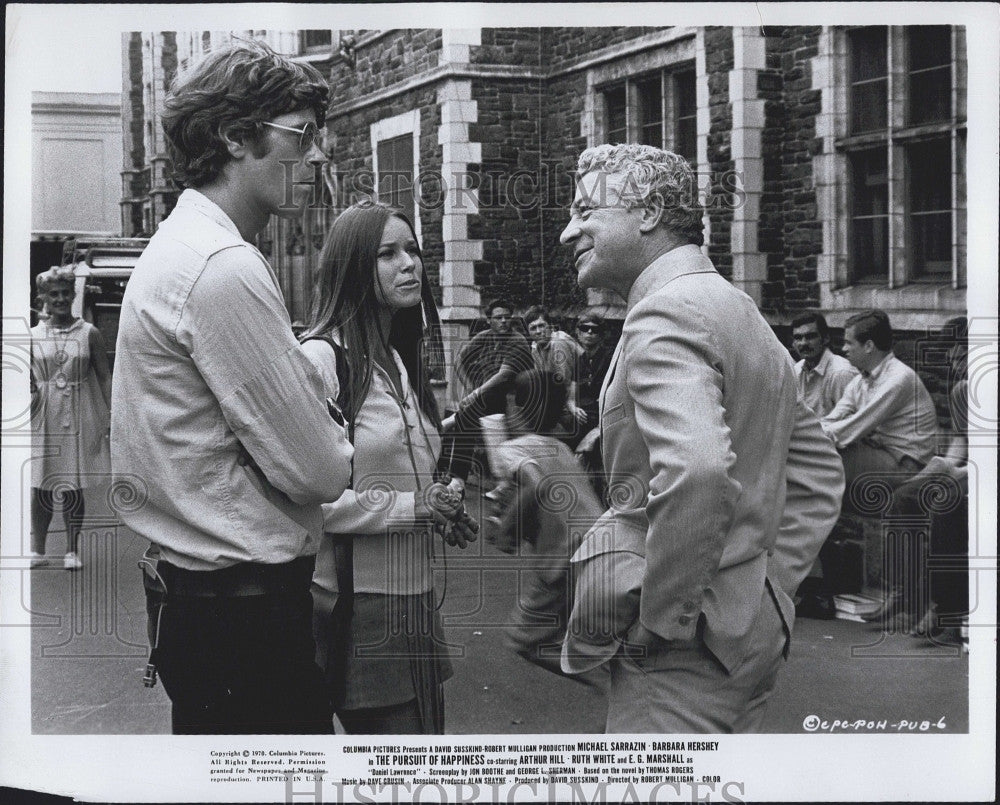 1971 Press Photo Michael Sarrazin &amp; Barbara Hershey &amp; pro. D Susskind - Historic Images