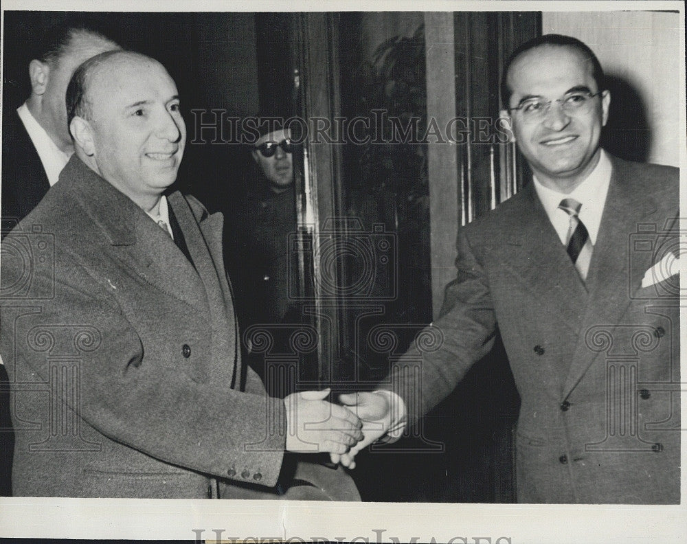 1954 Press Photo Italy Premier Mario Scelba &amp; Avv De Nicola - Historic Images