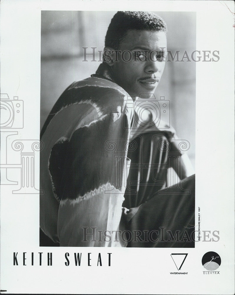 1987 Press Photo Keith Sweat on Elektra music - Historic Images