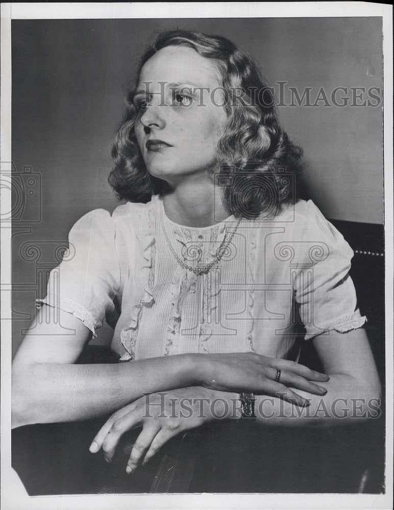 1946 Press Photo Mary Gene Miller Senator WA Stanfil Resembles Margaret Truman - Historic Images