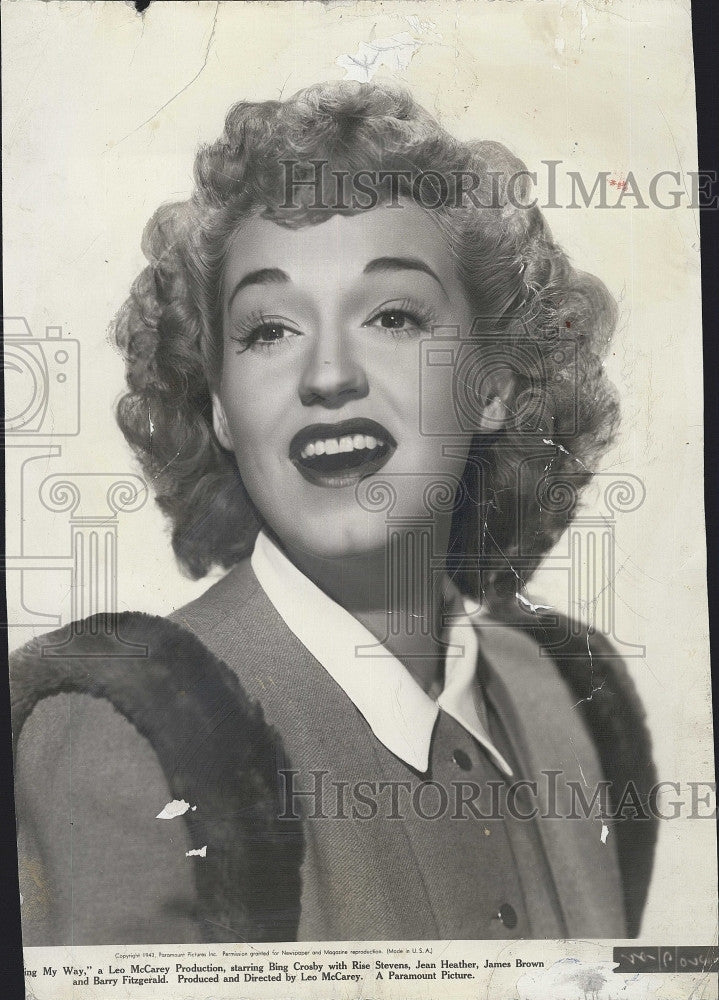 1941 Press Photo Rise Stevens &quot;Going My Way&quot; - Historic Images