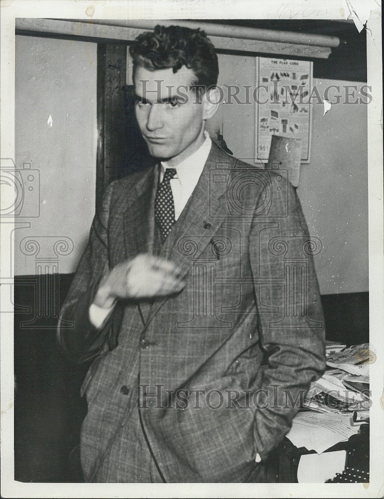 1941 Press Photo Kenneth Steadman Robert Emery Murder Trial - Historic Images