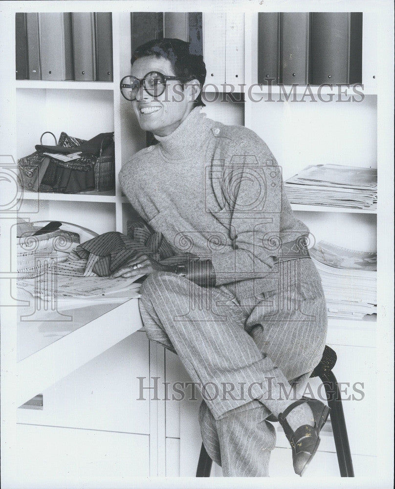 1987 Press Photo Fashion designer, Liz Claiborne - Historic Images