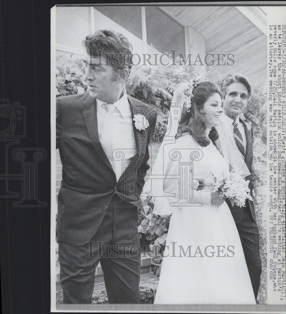 1968 Press Photo Dean Martin Gail Martin Television Host Actor - Historic Images
