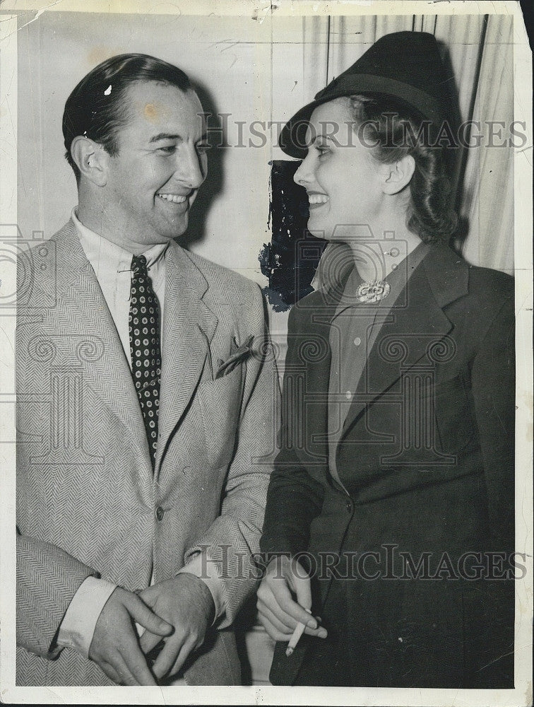 1936 Press Photo Anita Colby &amp; Walter Kane,agent - Historic Images