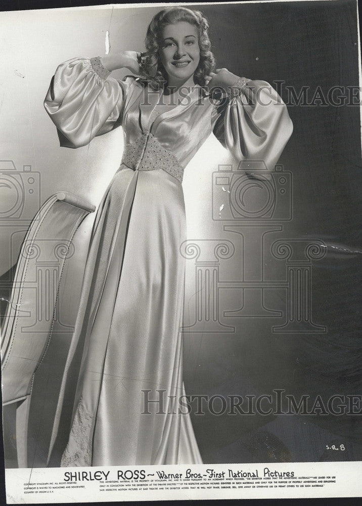 1941 Press Photo Actress Shirley Ross in Warner Bros. First National Pictures - Historic Images