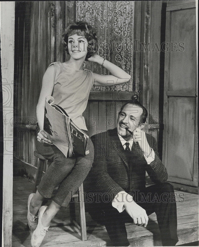 1963 Press Photo Larry Brooks and Dawn Nickerson in musical &quot;Riverwind&quot; - Historic Images