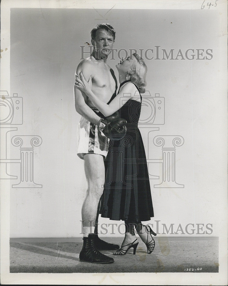 1953 Press Photo Alex Nichol &amp; Audrey Tatter &quot;Champ for a day&quot; - Historic Images