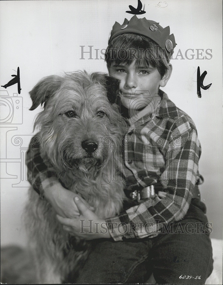 1948 Press Photo George Nokes, dog star &quot;Shaggy&quot; - Historic Images