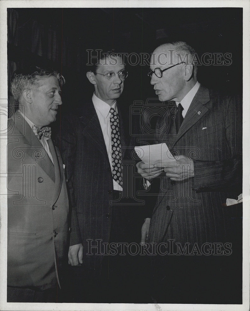 1947 Press Photo Dr. A. E. Rowlett, Dr. Sterling Mead, Dr. Harold Hillenbrand - Historic Images