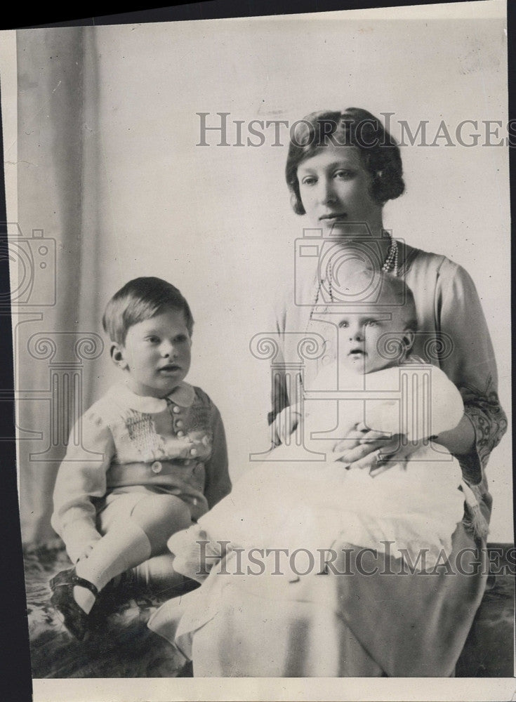 1926 Press Photo Princess Mary of England &amp; sons George &amp; Gerald - Historic Images