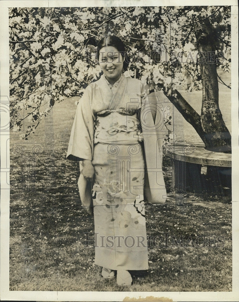 1937 Press Photo Fukami Sato, Radcliffe University - Historic Images