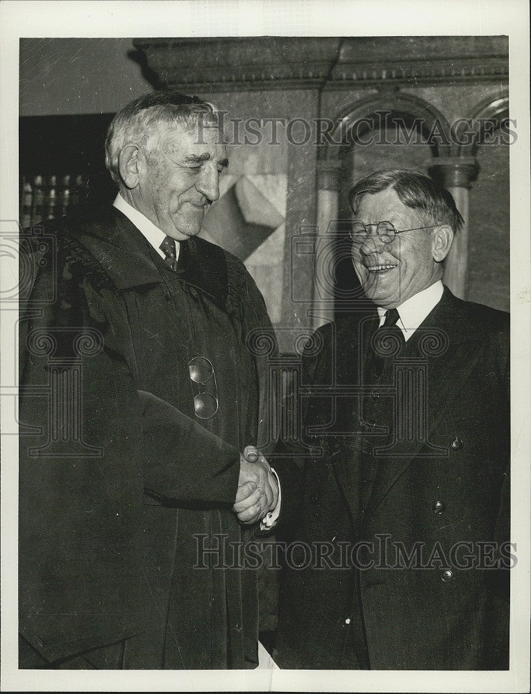 1940 Press Photo Pennsylvania Governor Arthur James, William I. Schaeffer - Historic Images
