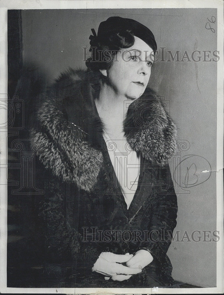 1934 Press Photo Samuel Insull Husband Criminal Trial - Historic Images