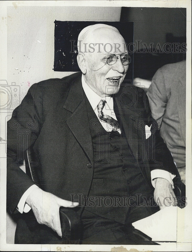 1937 Press Photo Samuel Insull Utility Investments Inc Businessman - Historic Images