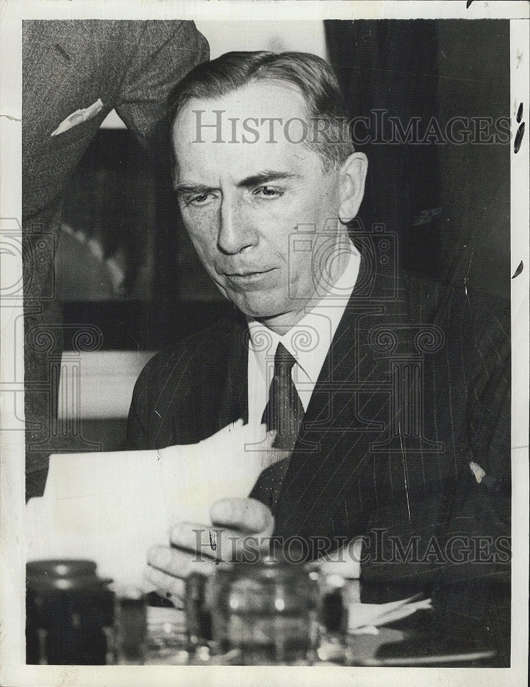 1938 Press Photo Captain Royal Ingersoll Commander Of US Atlantic Fleet - Historic Images