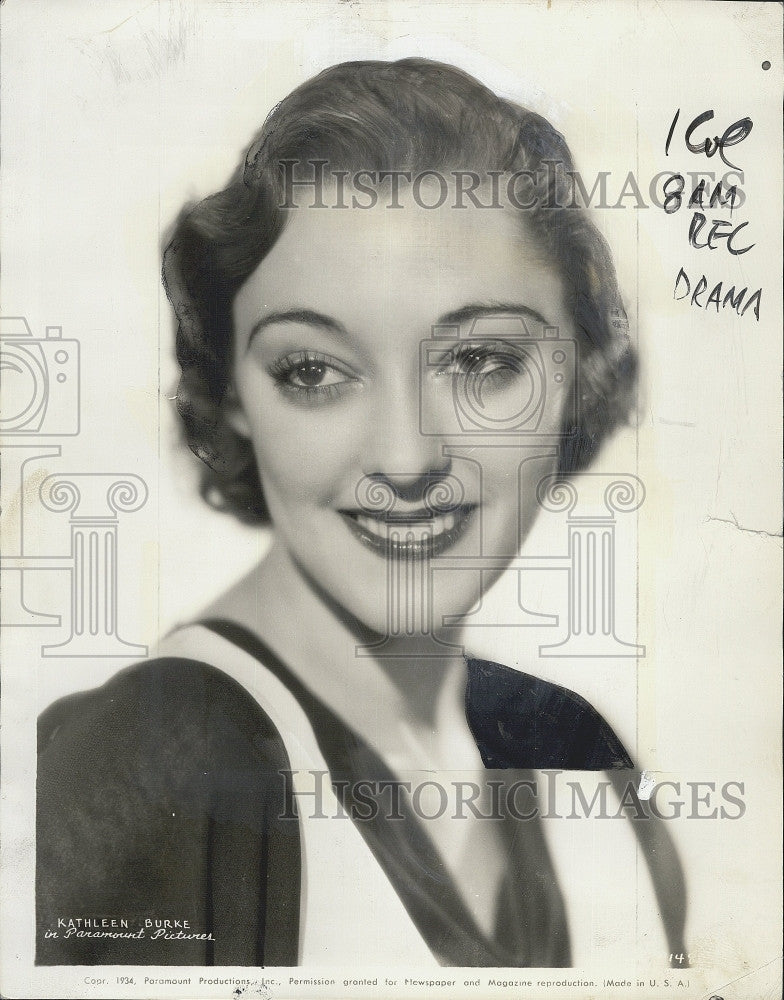 1936 Press Photo Kathleen Burke Film Television Actor - Historic Images