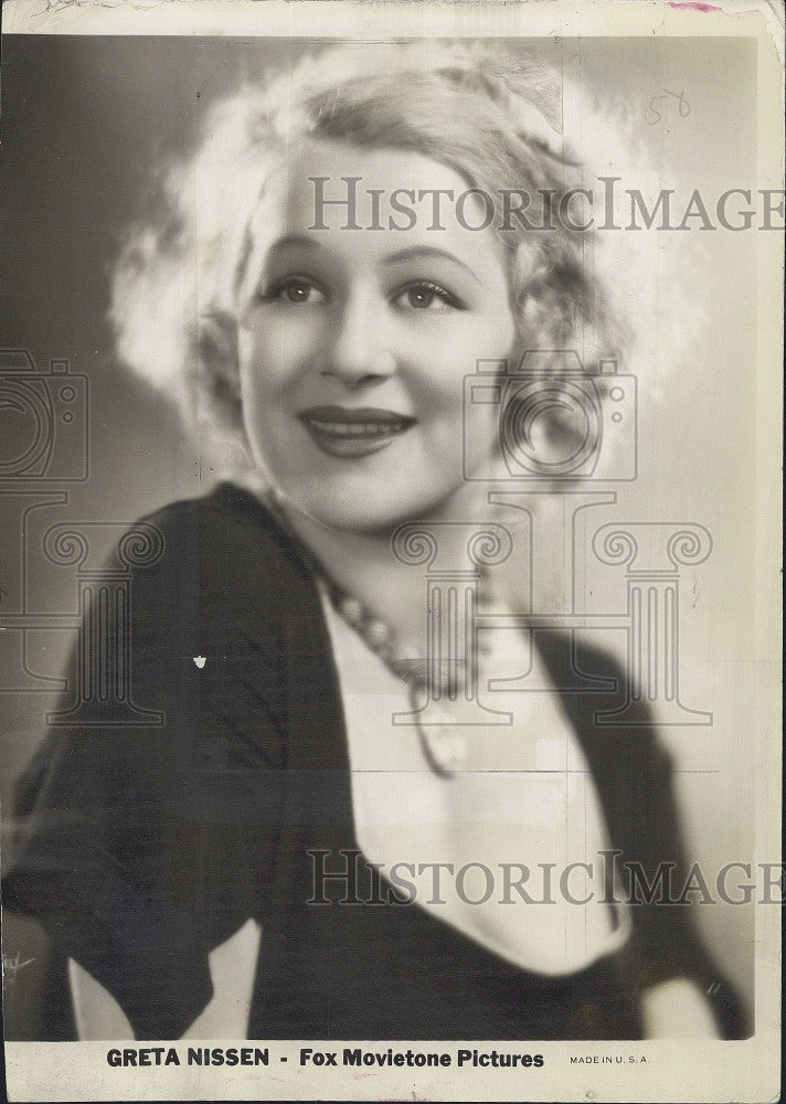 1931 Press Photo Greta Nissen in Fox Movietone Pictures - Historic Images