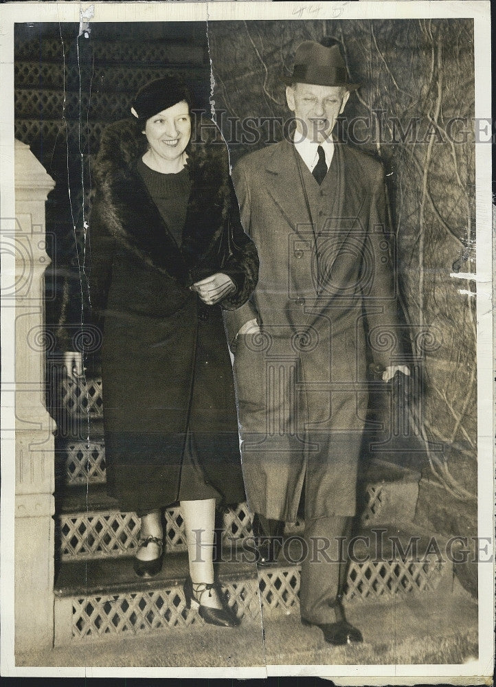 1934 Press Photo Mr. and Mrs. Norman Brighton - Historic Images