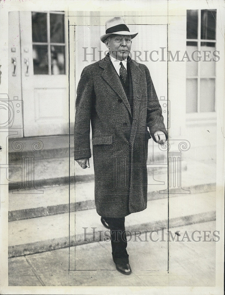 1935 Press Photo Governor Louis Brann Leaving White House - Historic Images