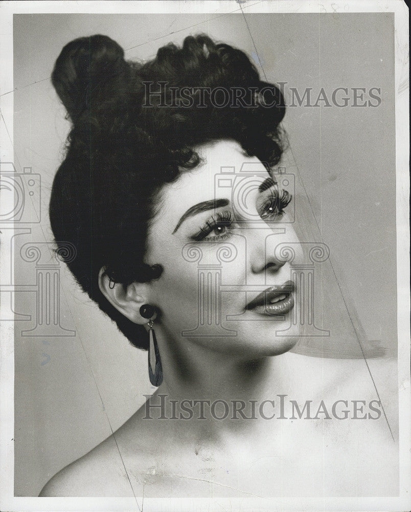 1956 Press Photo Actress Rita Dimitri &quot;Can Can&quot; - Historic Images