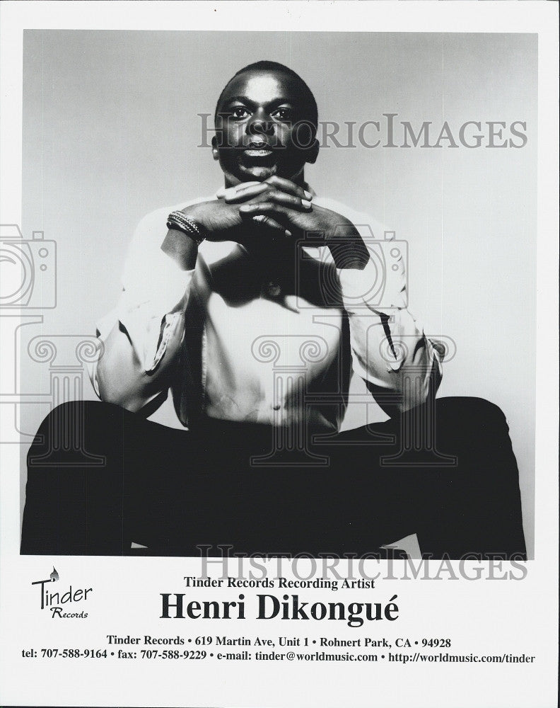 Press Photo Singer Henri Dikongue in Tinder Records Promo - Historic Images