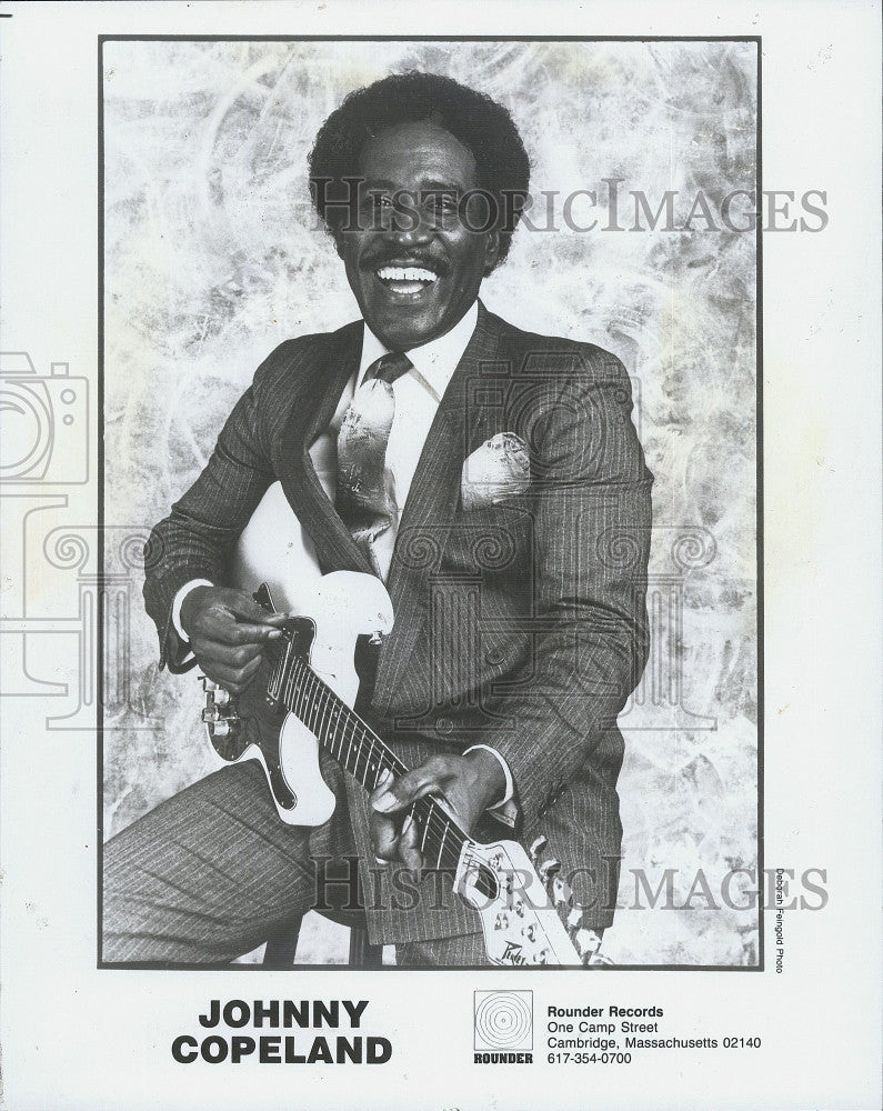 Press Photo Blues Singer Johnny Copeland in Rounder Records Promo - Historic Images